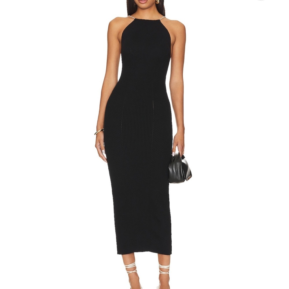 Favorite Daughter The Ropes Of Pearl Dress in Meteorite